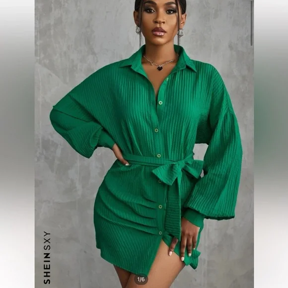 green emerald velvet dress SHEIN. Green T.xs Short Dress  Hibuy market